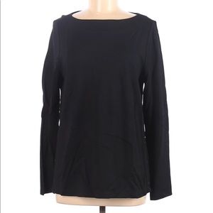 J. Jill Ponte Long Sleeve Top Size Medium Black